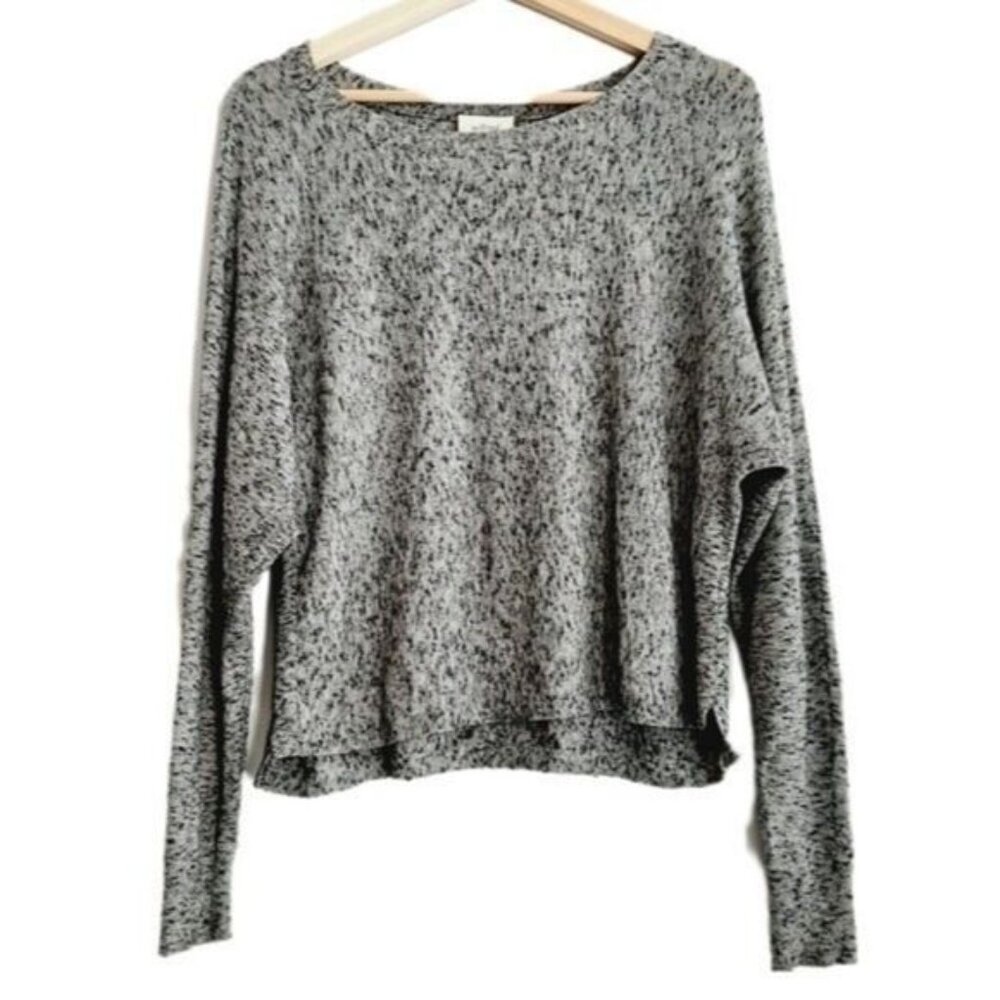 WILFRED Aritzia Dolman Sleeve Scoop Neck Top Gray Sz S Flawed